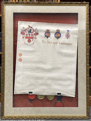 Item #1839 Framed Manuscript Indenture Dated May 12th, 1911. United Kingdom