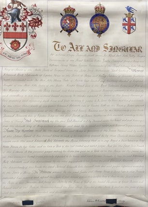 Framed Manuscript Indenture Dated May 12th, 1911