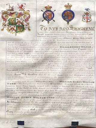 Framed Manuscript Indenture Dated November 8th, 1855