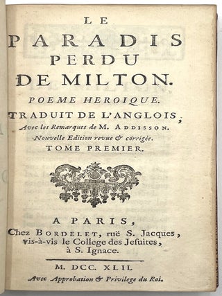 Le Paradis Perdu de Milton (3 Vols.)