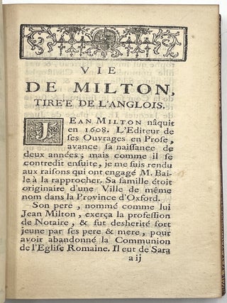 Le Paradis Perdu de Milton (3 Vols.)