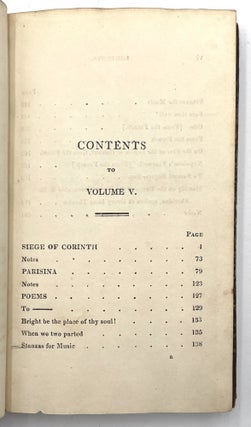 The Works of the Right Honourable Lord Byron, 5 Vols.
