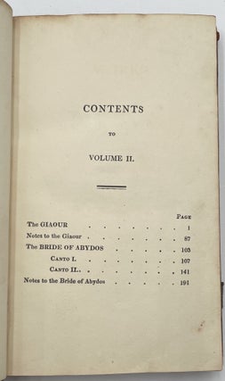 The Works of the Right Honourable Lord Byron, 5 Vols.