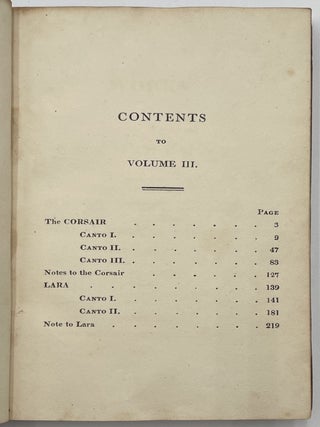 The Works of the Right Honourable Lord Byron, 5 Vols.
