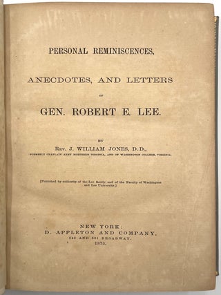 Personal Reminiscences of Gen. Robert E. Lee