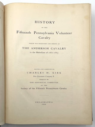 History of the Fifteenth Pennsylvania Volunteer Cavalry