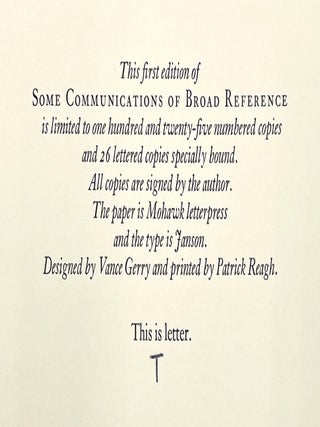 Some Communications of Broad Reference [Signed]