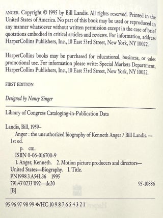 Anger: The Unauthorized Biography of Kenneth Anger