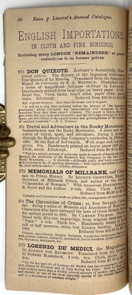 Estes and Lauriat’s 8th Annual Holiday Catalogue of Books, 1886