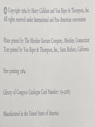 Photographs (Number One in a Monograph Series)