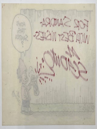 Original Inscribed Comic Drawing, Undated
