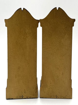Pair of L. V. Aronson Bookends Depicting Reading Monks, 1920