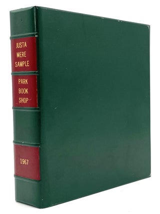 Item #2005 Book-Shaped Sample Slipcase from Park Book Shop, 1967. Book Collecting