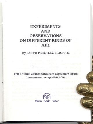 Experiments and Observations on Different Kinds of Air