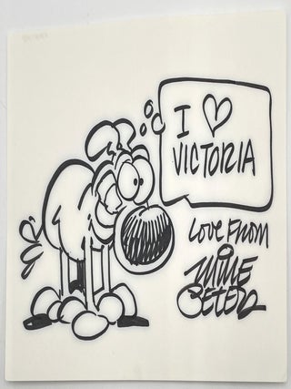 Item #2024 Original Signed “Grimmy” Drawing, Undated. Mike Peters