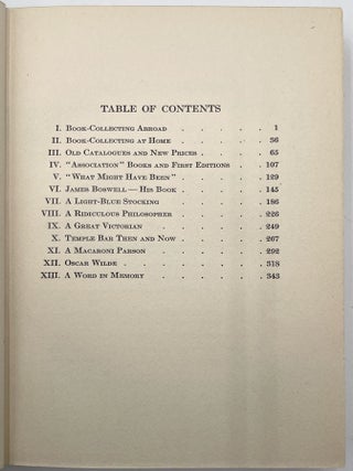 The Amenities of Book-Collecting