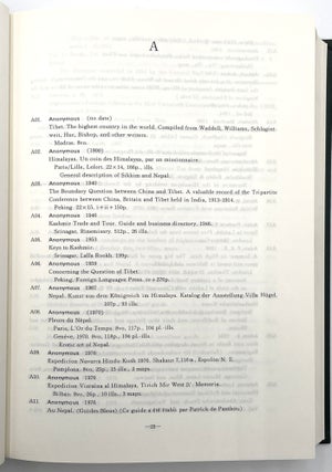 Catalogue of the Himalayan Literature
