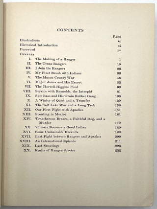 Six Years with The Texas Rangers 1875 to 1881