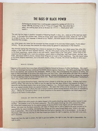 Black Power: SNCC Speaks for Itself