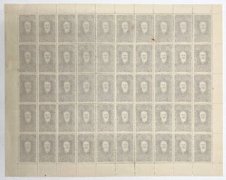 Uncut Sheet of Stamps from French Indochina Depicting Pierre Paquier, c. 1944