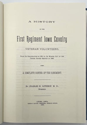 A History of the First Regiment Iowa Veteran Volunteers