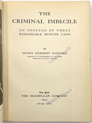 The Criminal Imbecile