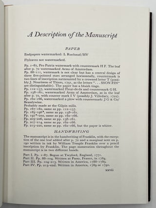 The Autobiography of Benjamin Franklin
