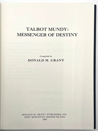 Talbot Mundy: Messenger of Destiny