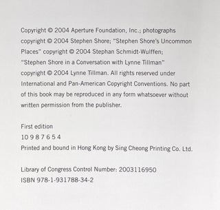 Stephen Shore Uncommon Places