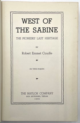West of the Sabine
