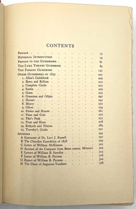 Pike's Peak Gold Rush Guidebooks of 1859