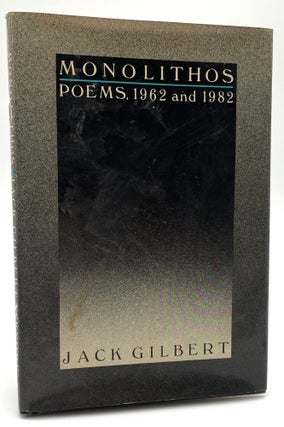 Item #2343 Monolithos. Jack Gilbert