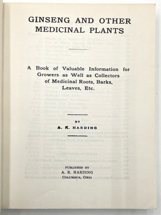 Ginseng and Other Medicinal Plants
