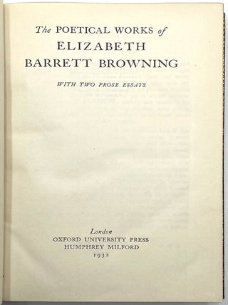 The Poetical Works of Elizabeth Barrett Browning