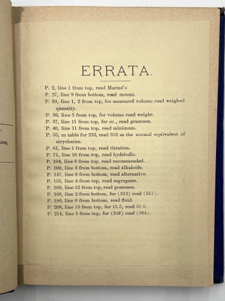Hand Book of Practical Assaying of Drugs and Galenicals