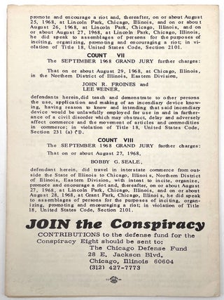 Original Conspiracy Eight “Anti-Riot Act” Pamphlet