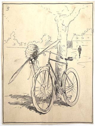 Group of Four Original Cartoon Panels for Puck Magazine, circa 1894