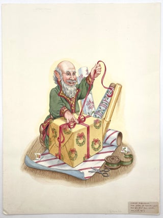 Item #2401 Original Elf Illustration from The Story of Santa Claus, 1993. Victoria Lisi
