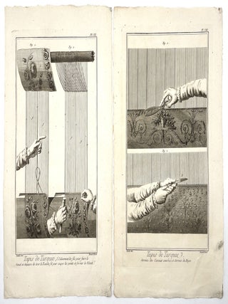 Item #2406 Group of Six Plates Depicting Weaving/Looming Techniques for Tapestries/Turkish Rugs....