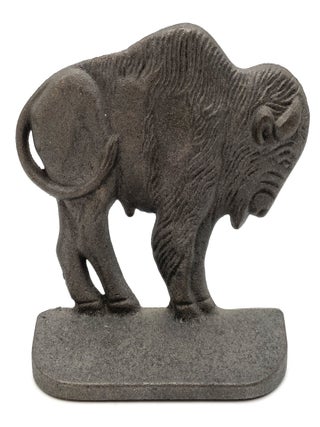 Cast Metal Bookends Depicting Buffalo