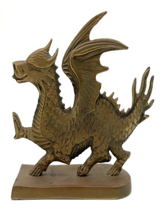 Brass Bookends Depicting Dragons