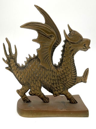 Brass Bookends Depicting Dragons