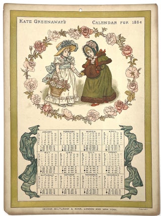 Item #2578 Illustrated Calendar for 1884. Kate Greenaway