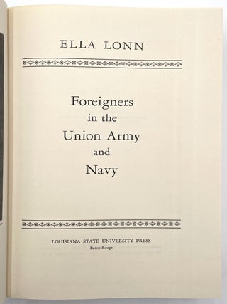 Foreigners in the Union Army and Navy