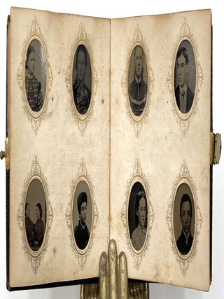 Item #2640 Photo Album Containing 96 “Gem” Tintypes, circa 1870. Tintypes