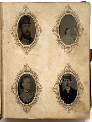 Photo Album Containing 96 “Gem” Tintypes, circa 1870