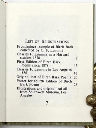 The Birch Bark Poems of Charles F. Lummis