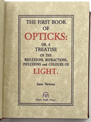 The First Book of Opticks