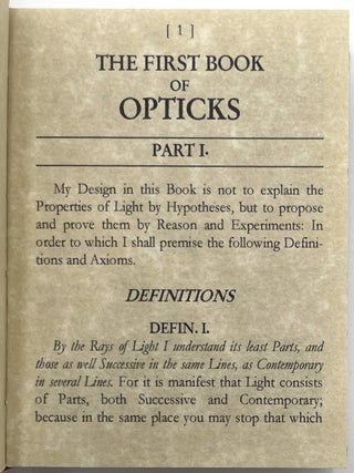 The First Book of Opticks