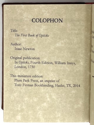The First Book of Opticks